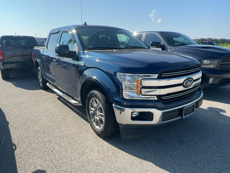 Certified Used 2019 Velocity Blue Metallic Ford LARIAT 2WD SuperCrew 5.5