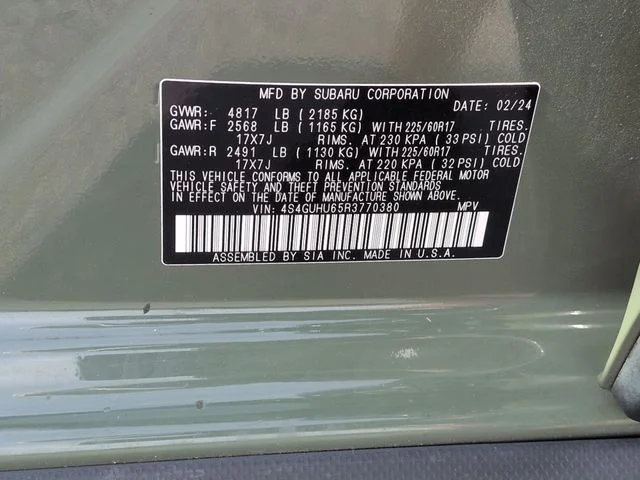 Used 2024 Green Subaru Wilderness image 39