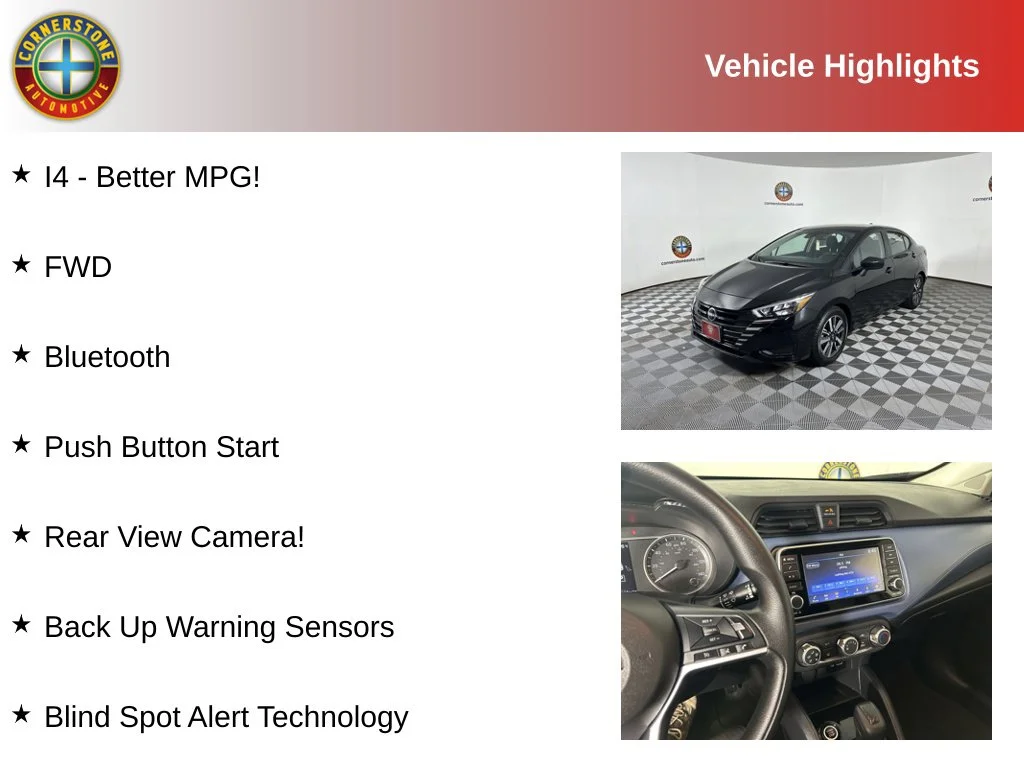 Used 2025 Nissan Versa Sedan SV with VIN 3N1CN8EV4SL837067 for sale in Elk River, Minnesota