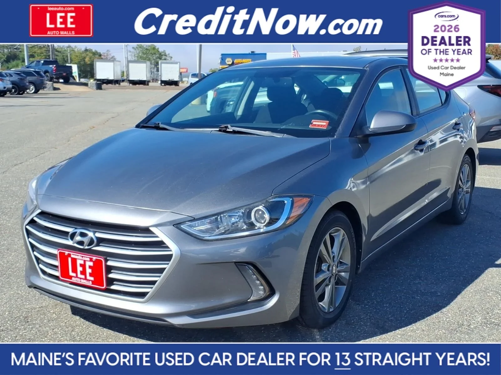 Used 2018 Machine Gray Hyundai Value Edition image 1