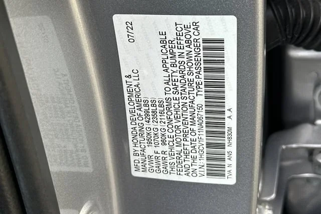 Certified Used 2022 Lunar Silver Metallic Honda LX image 66