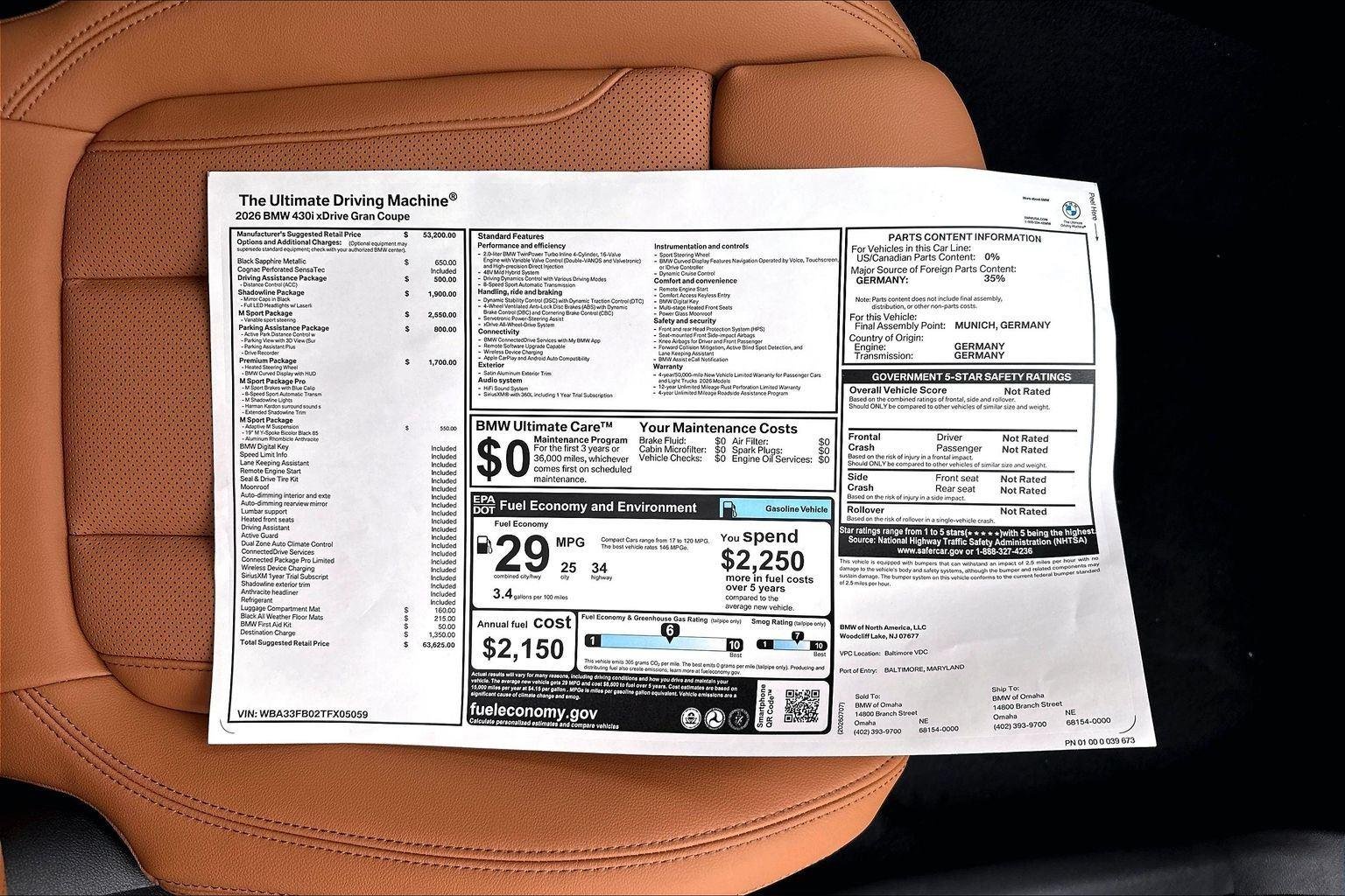New 2026 Black Sapphire Metallic BMW 430i xDrive image 38