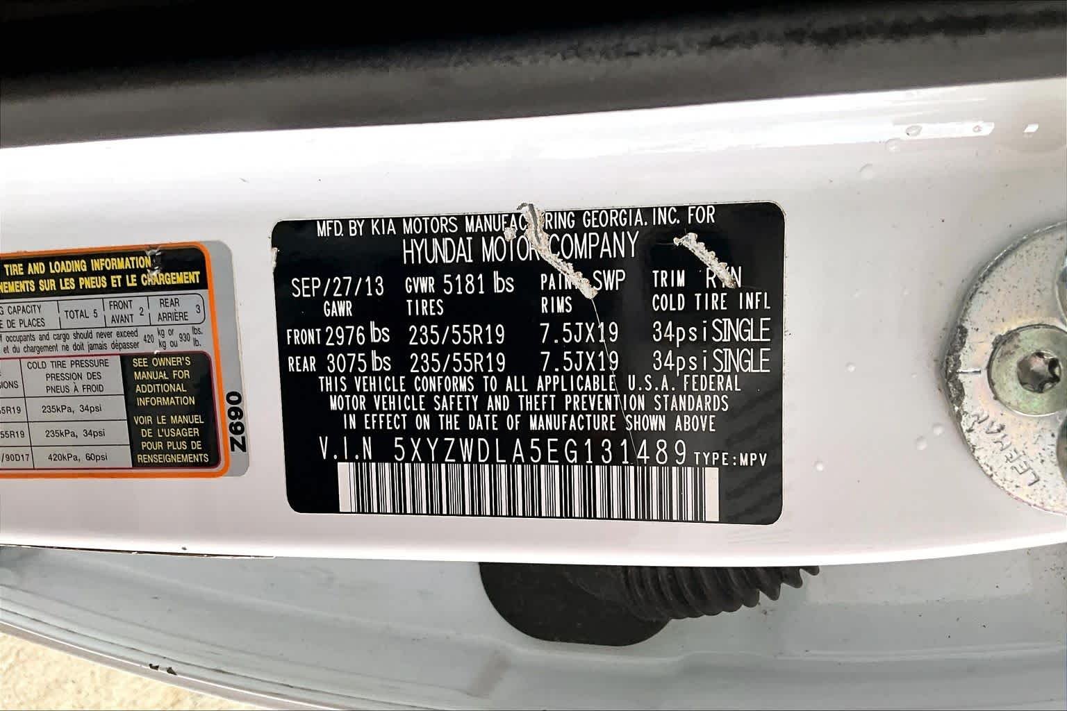 Used 2014 Frost White Pearl Hyundai  image 31