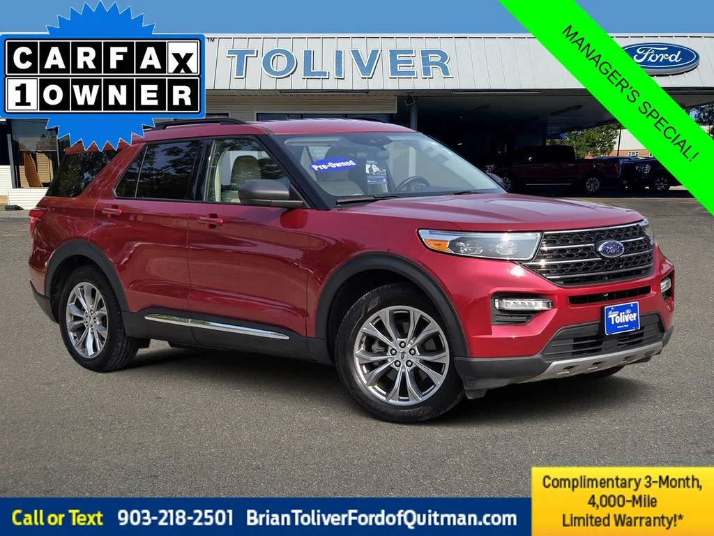 Used 2020 Red Metallic Ford XLT image 1