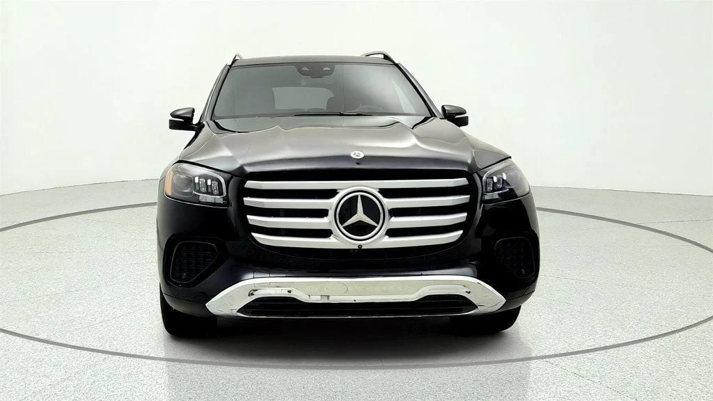 Used 2025 Obsidian Black Metallic Mercedes-Benz GLS 450 4MATIC® SUV w/ Trailer Hitch image 2