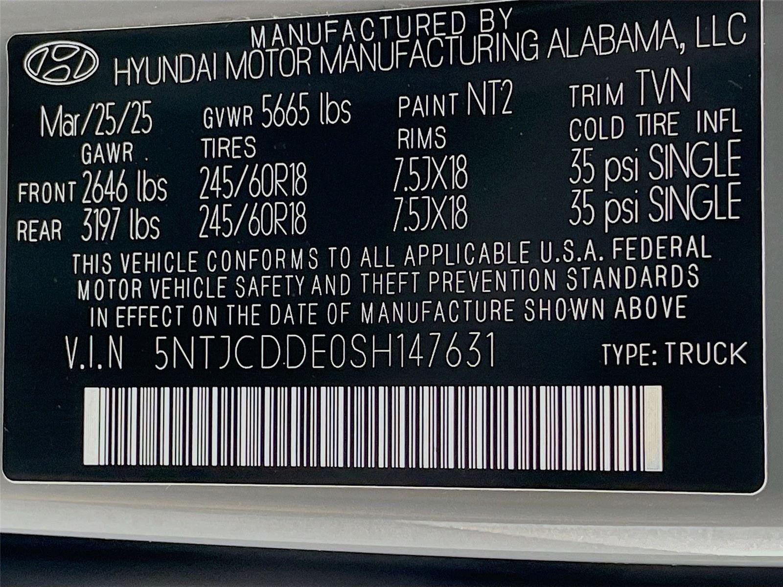 Used 2025 Hampton Gray Hyundai SEL Activity image 34