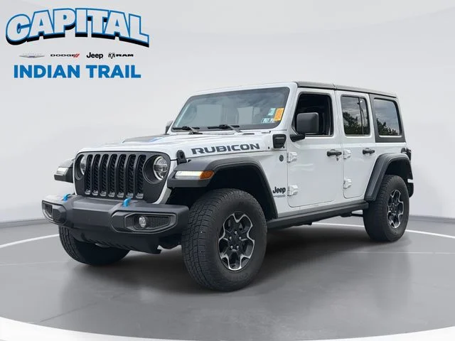 Used 2022 White Jeep Unlimited Rubicon 4xe image 1