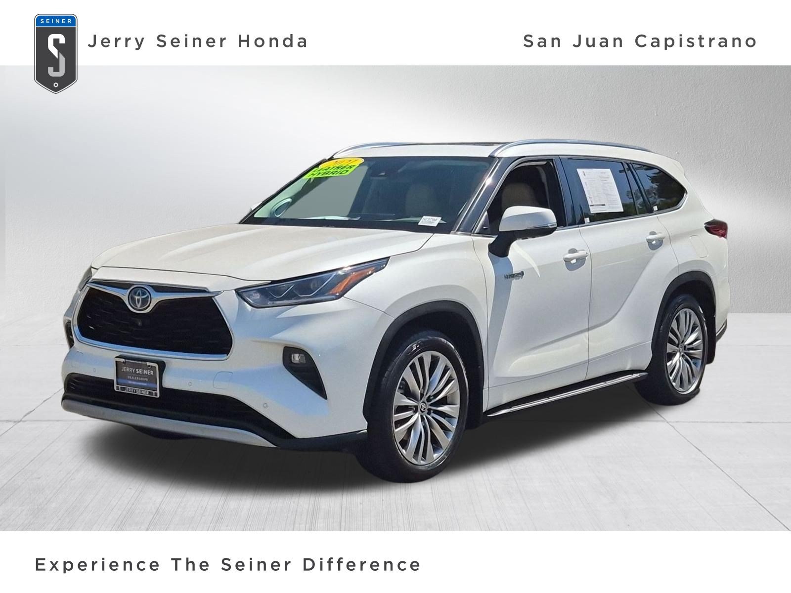 Used 2021 Blizzard Pearl Toyota Hybrid Platinum image 1