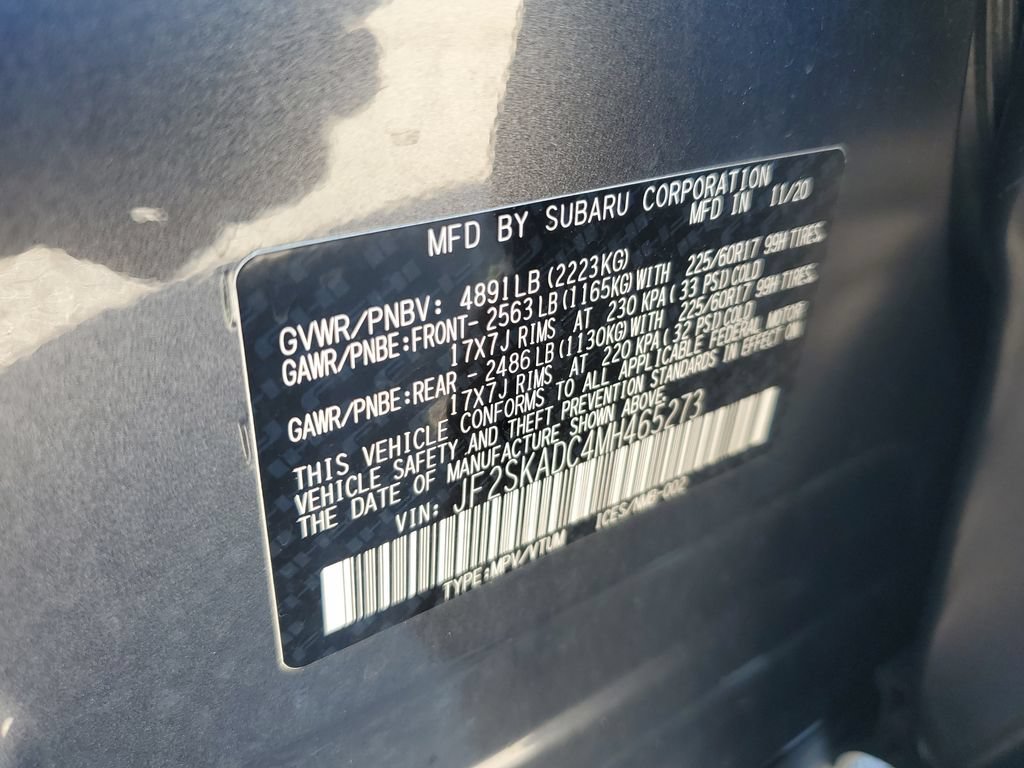 Used 2021 Gray Subaru 4DR SUV CVT image 22