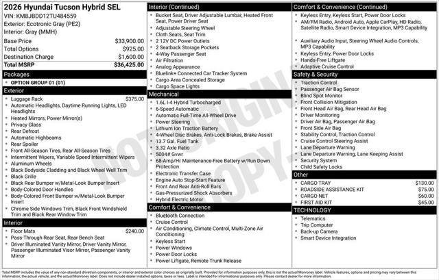 New 2026 Gray Hyundai SEL AWD image 18