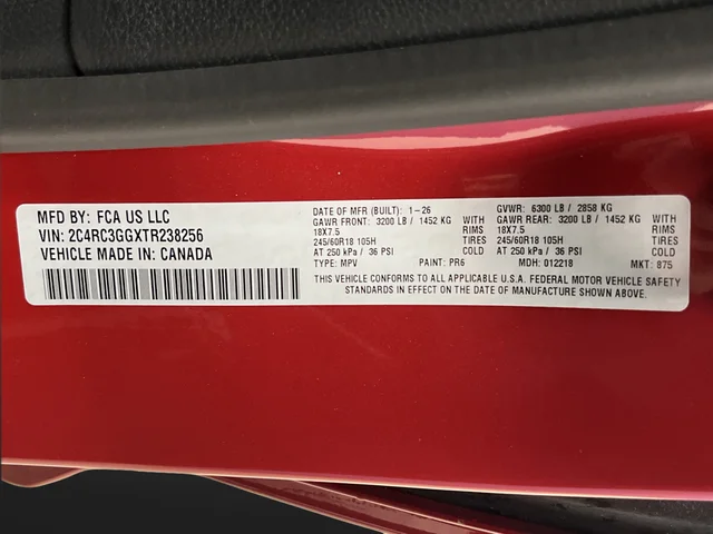New 2026 Red Hot Pearl-Coat Exterior Paint Chrysler Limited image 42