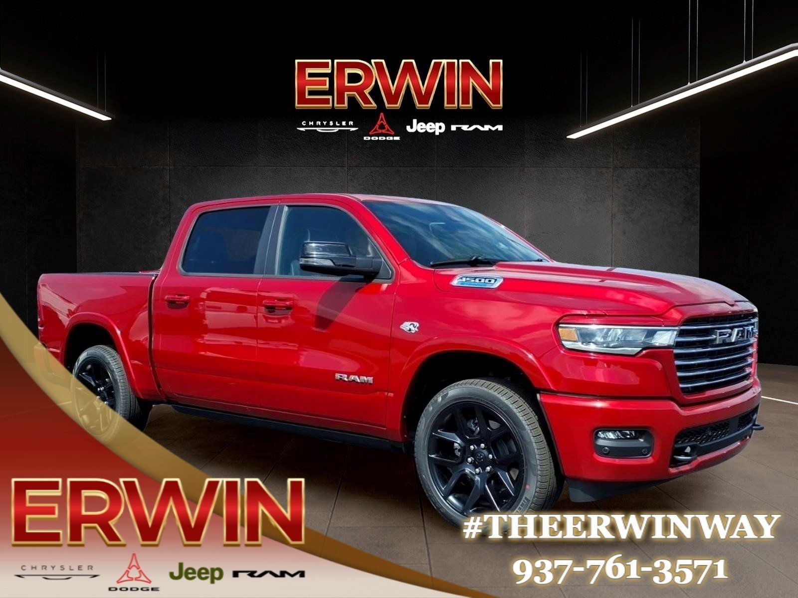 New 2027 Molten Red Pearl-Coat Exterior Paint RAM Laramie image 1