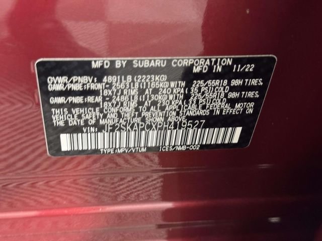 Certified Used 2023 Crimson Red Pearl Subaru Limited image 16
