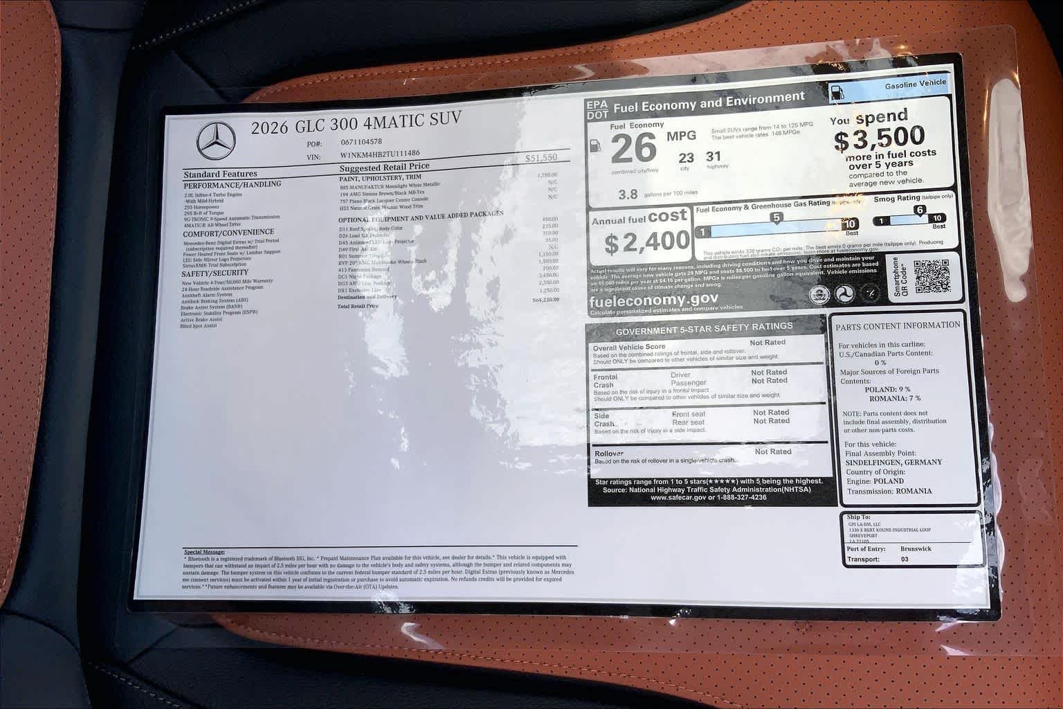 New 2026 MANUFAKTUR Moonlight White Metallic Mercedes-Benz GLC 300 image 16