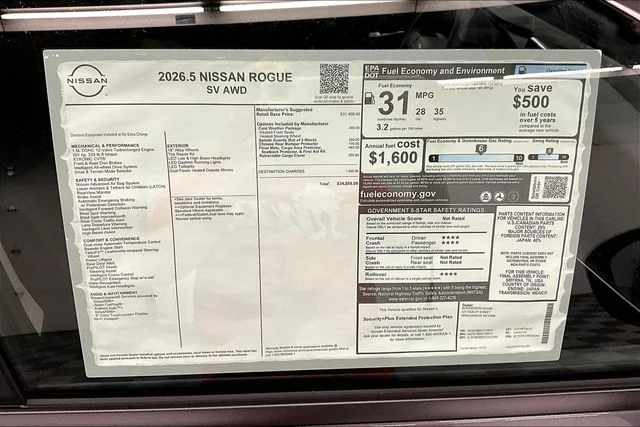 New 2026 Gun Metallic Nissan SV image 38