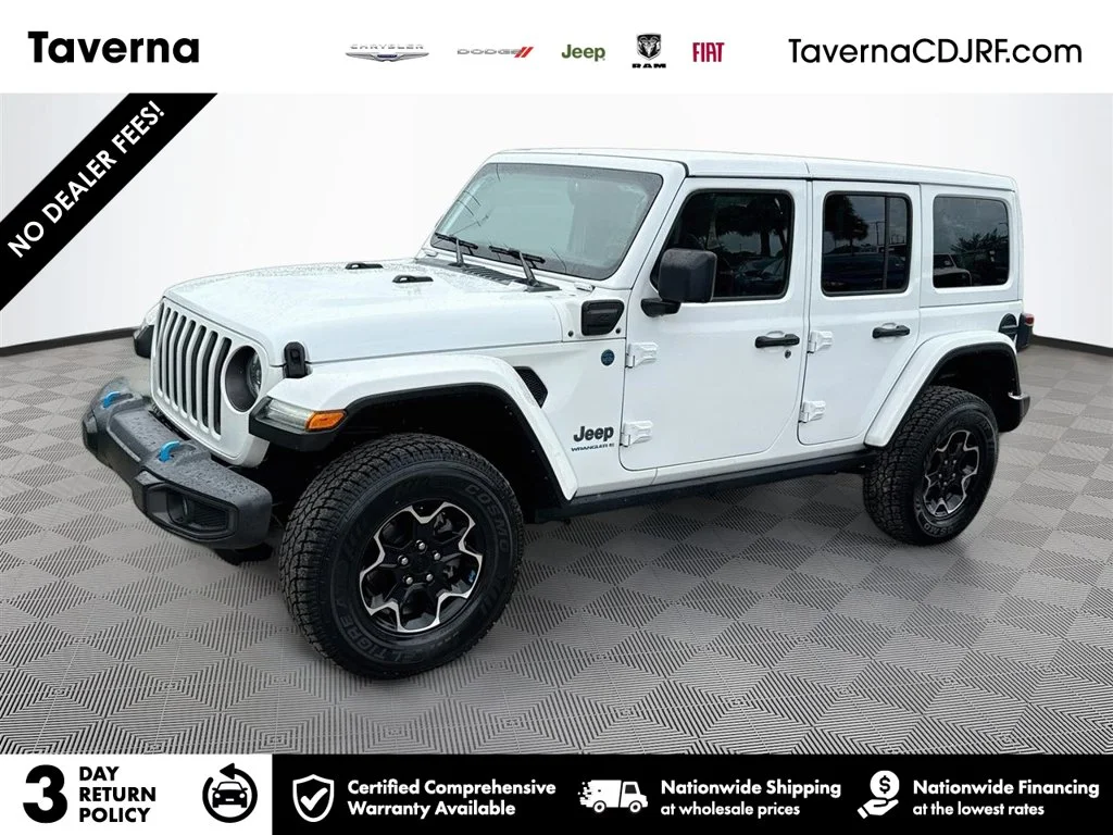 Used 2023 White Jeep Rubicon 4xe image 1
