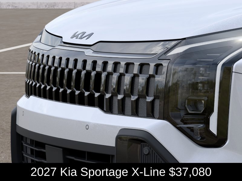 New 2027 Glacial White Pearl/Ebony Black Roof Kia X-Line image 12