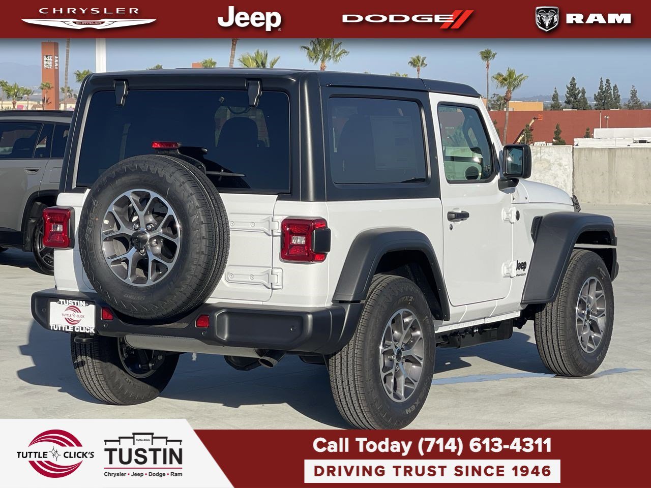 New 2026 Bright White Clear-Coat Exterior Paint Jeep Sport S image 6