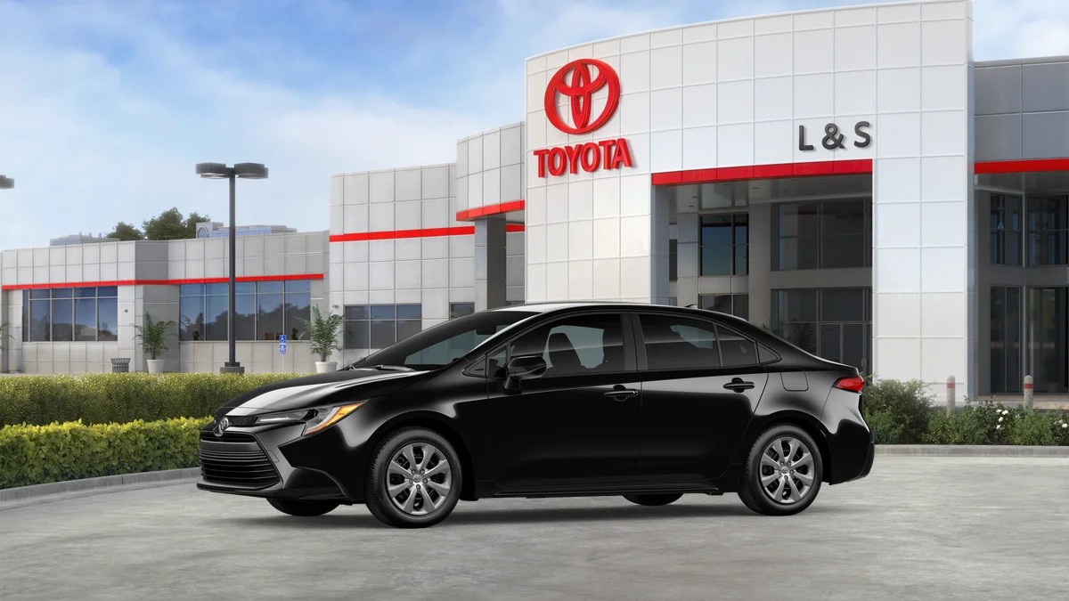 New 2026 Midnight Black Metallic Toyota LE image 4