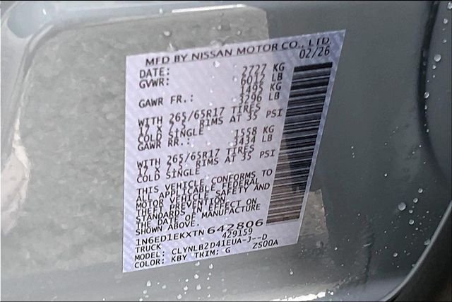New 2026 Boulder Gray Pearl Nissan Crew Cab SV image 8