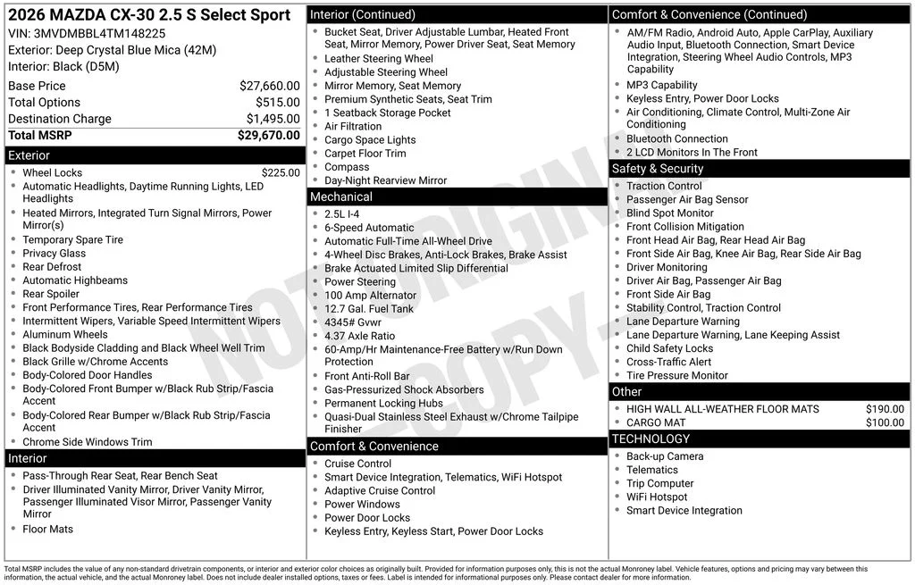 New 2026 Blue Mazda 2.5 S Select Sport image 7