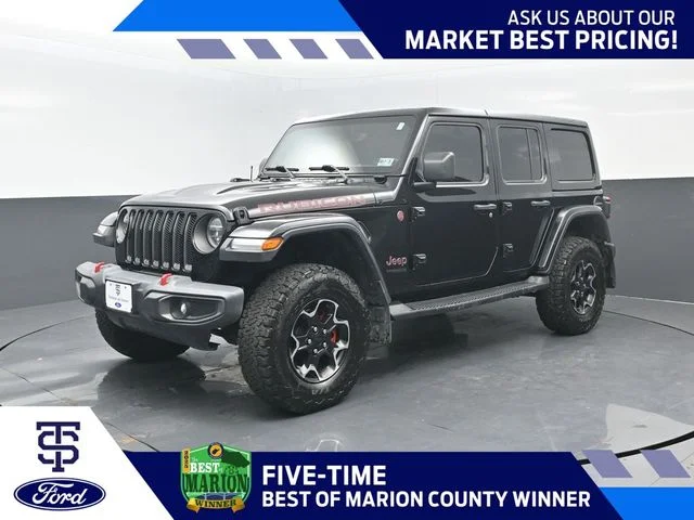 Certified Used 2020 Black Clearcoat Jeep Unlimited Rubicon image 1