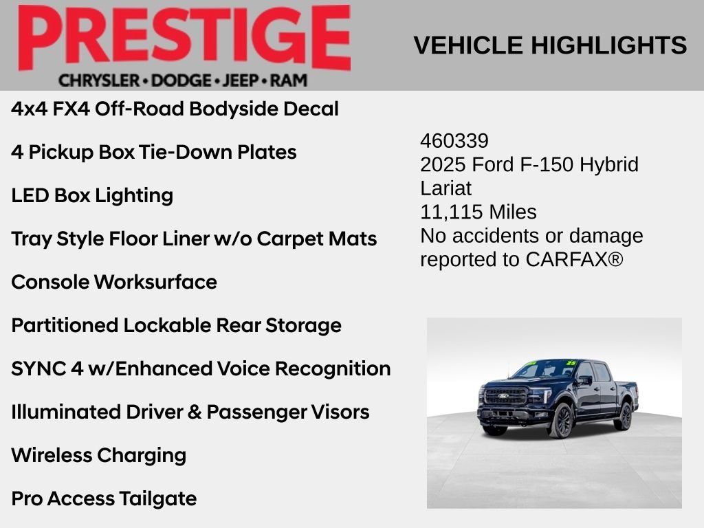 Used 2025 Black Ford Lariat image 6