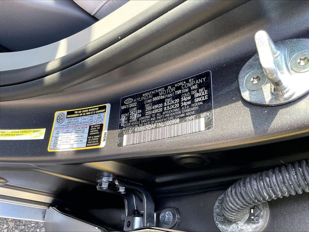 Used 2022 Gray Hyundai Limited image 34