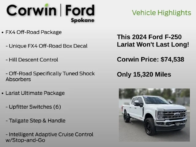 Certified Used 2024 Oxford White Ford Lariat image 7