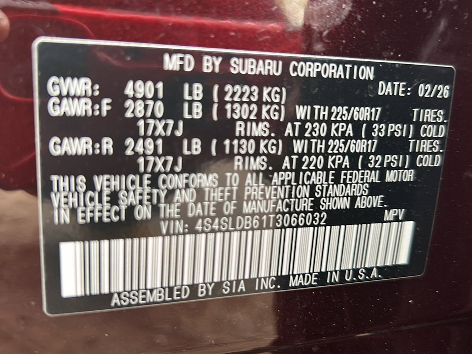 New 2026 DARK MAHOGANY PEARL Subaru Premium image 17