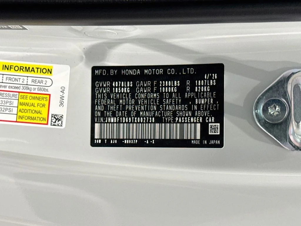 New 2026 Winter Frost Pearl Honda  image 35