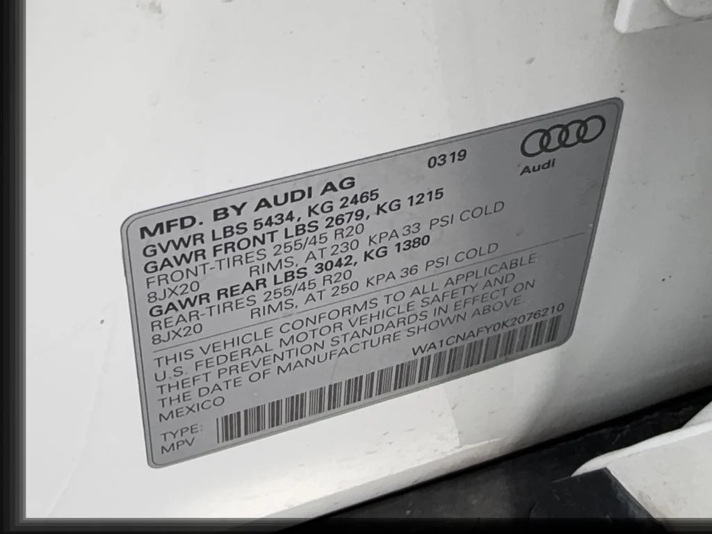 Used 2019 White Audi 2.0T Prestige image 51