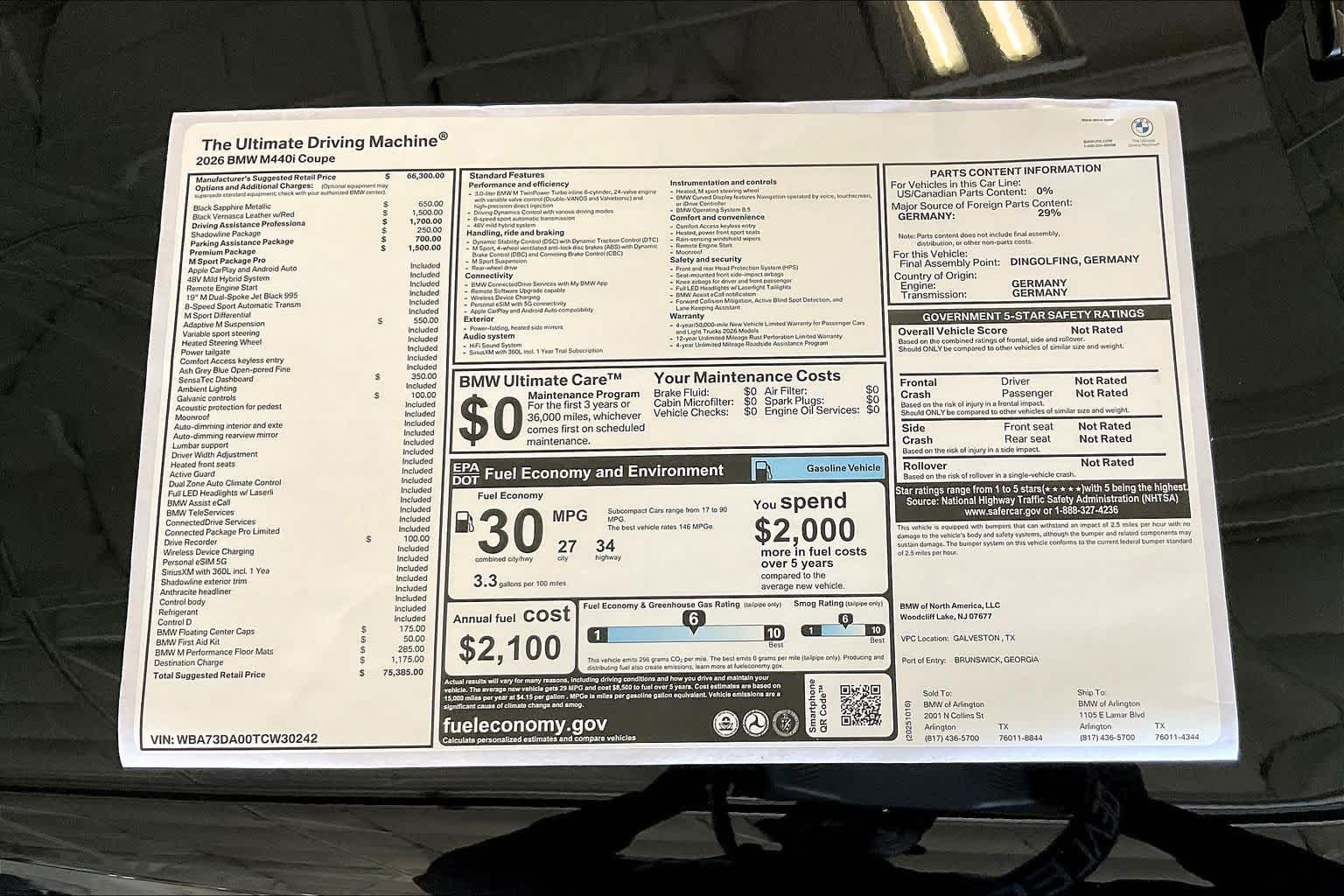 New 2026 Black Sapphire Metallic BMW M440i image 19