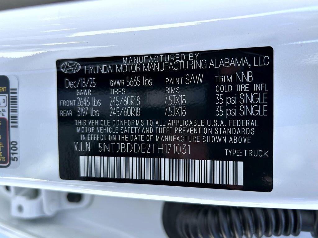 New 2026 White Hyundai SEL AWD image 25