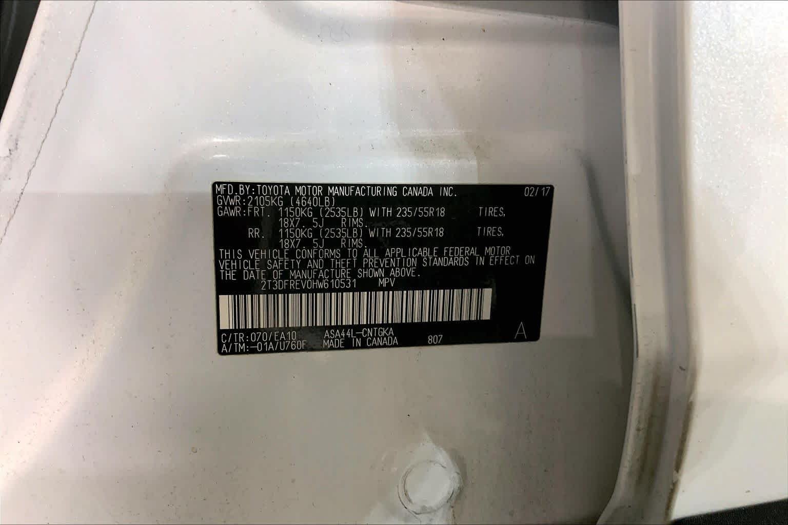 Used 2017 Blizzard Pearl Toyota Limited image 37
