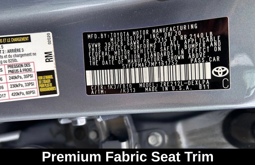 Used 2021 Gray Toyota LE image 19