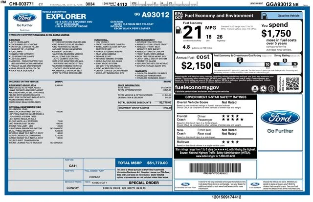 Used 2016 White Ford Limited image 2