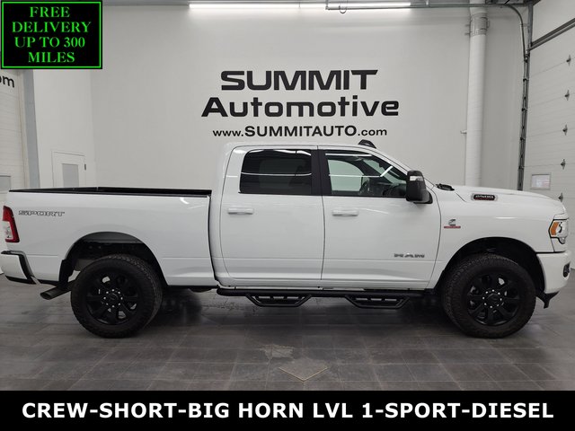 2023 Ram Ram 2500 Big Horn: CREW-SHORT-BIG HORN LVL 1-SPORT-6.7L DIESEL-4WD-HEATED SEATS-1 OWNER