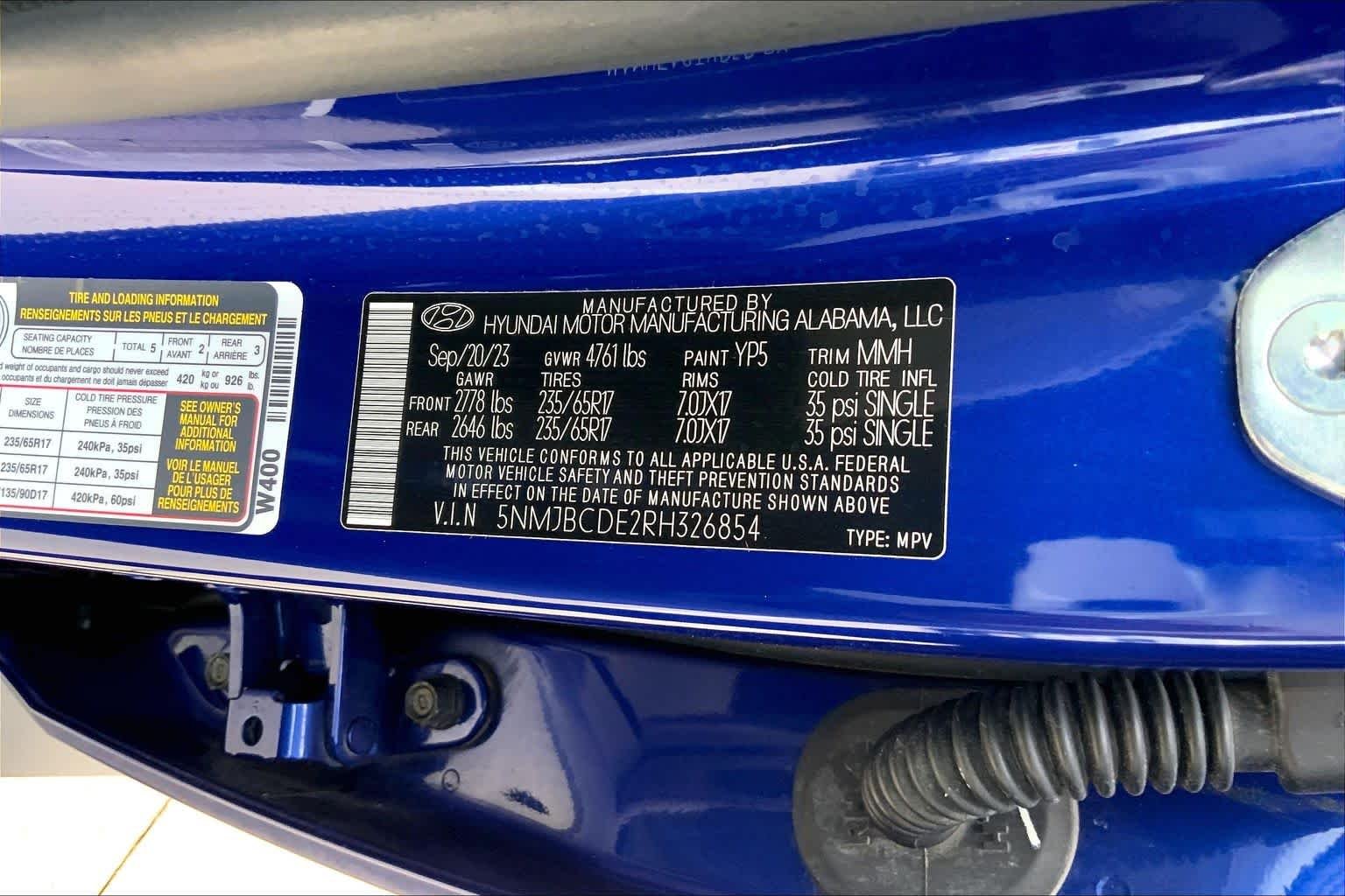 Used 2024 Intense Blue Hyundai SEL image 36