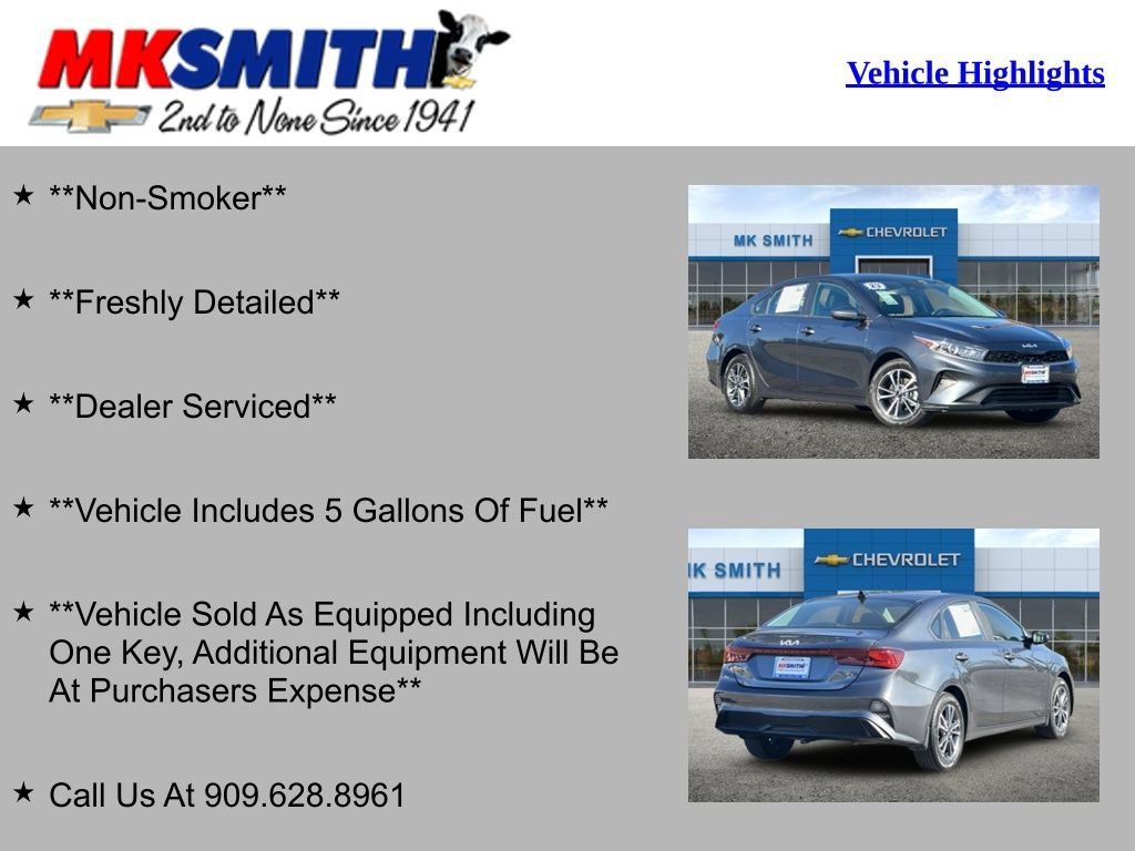 Used 2023 Kia Forte LXS with VIN 3KPF24AD3PE544894 for sale in Chino, CA