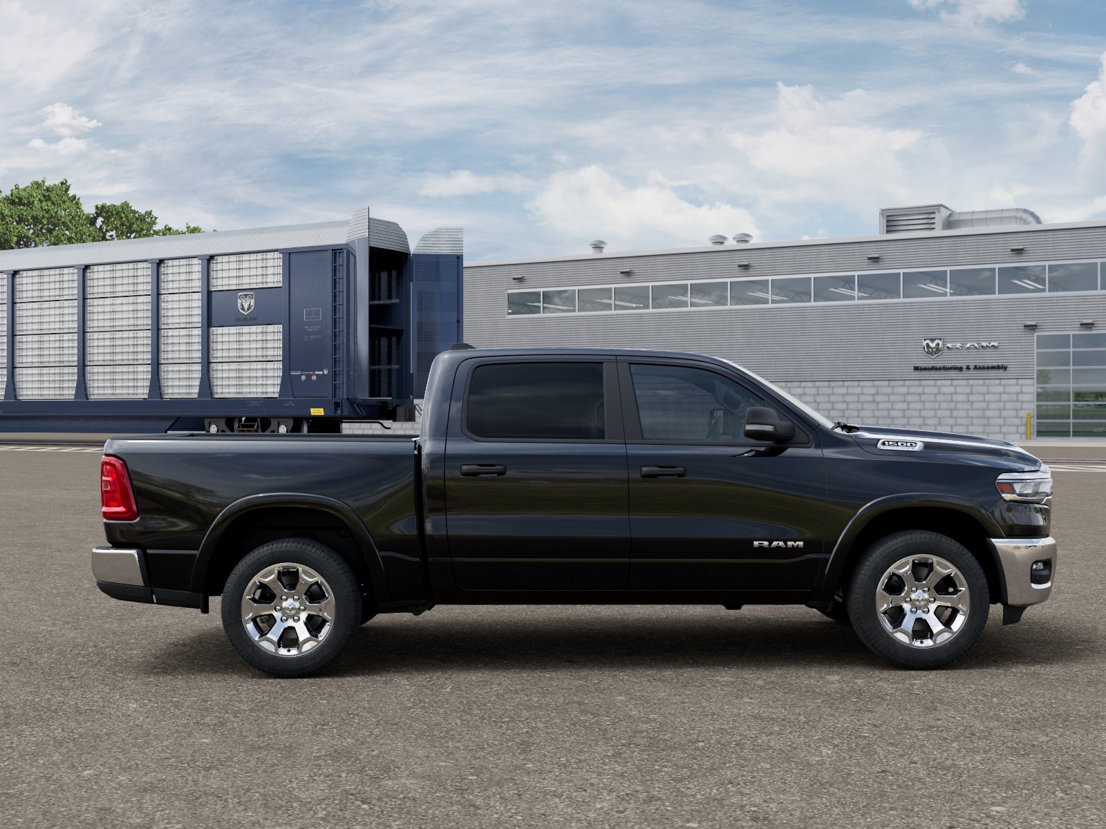 New 2027 Diamond Black Crystal Pearl-Coat Exterior Paint RAM LONE STAR image 12