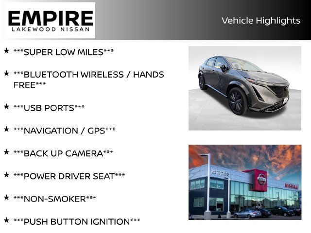 Certified 2023 Nissan Ariya Engage with VIN JN1CF0BB9PM706321 for sale in Lakewood, CO