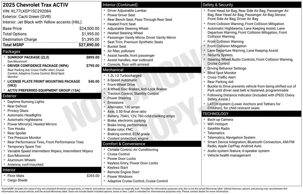 Used 2025 Green Chevrolet ACTIV image 2