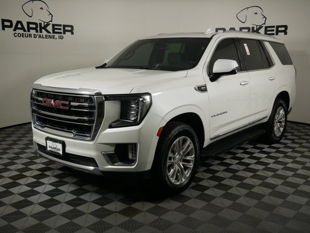 Used 2022 White Frost Tricoat GMC SLT w/ Luxury Pkg & Premium Pkg image 1
