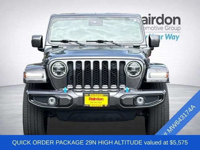 Used 2021 Granite Crystal Metallic Clearcoat Jeep Unlimited Sahara High Altitude 4xe image 2