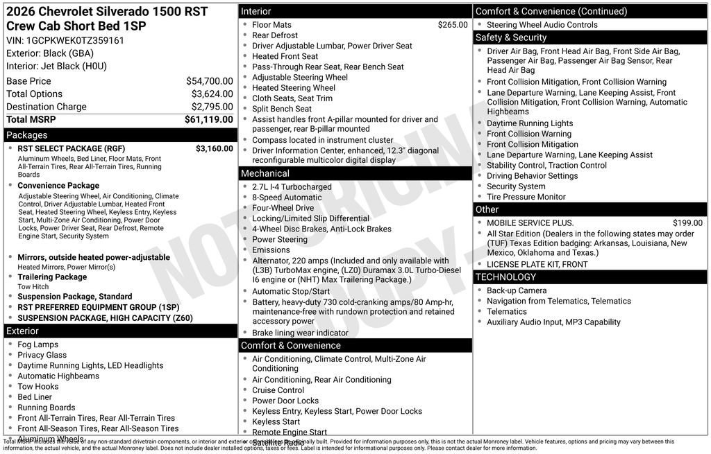 New 2026 Black Chevrolet RST image 41