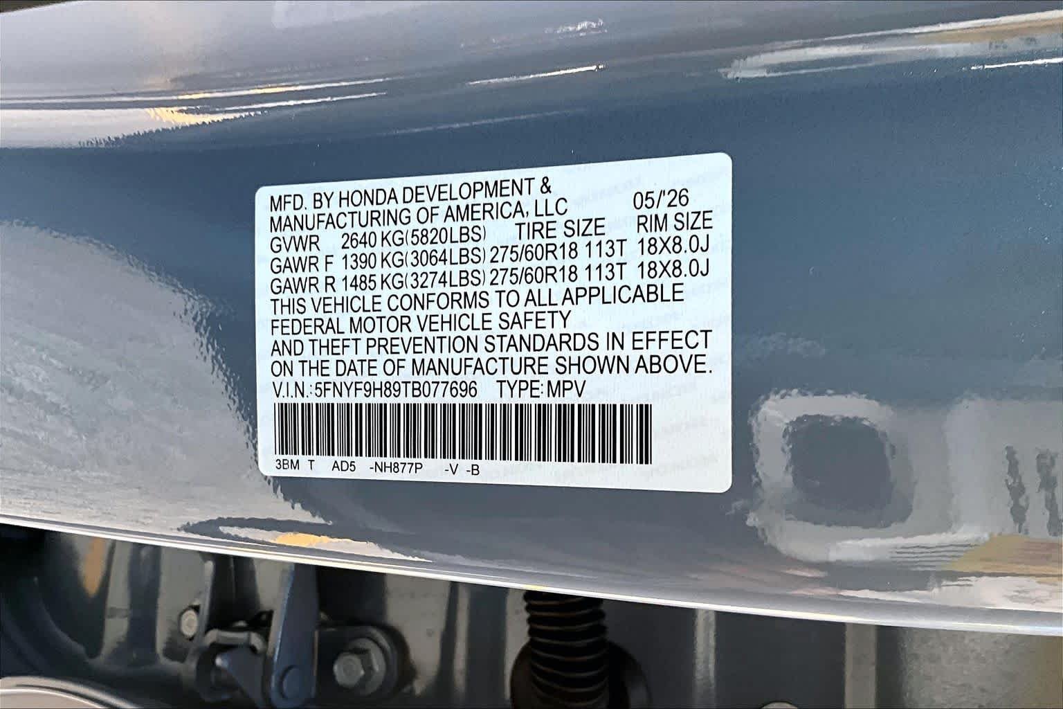 New 2026 Sonic Gray Pearl Honda TrailSport Elite image 21