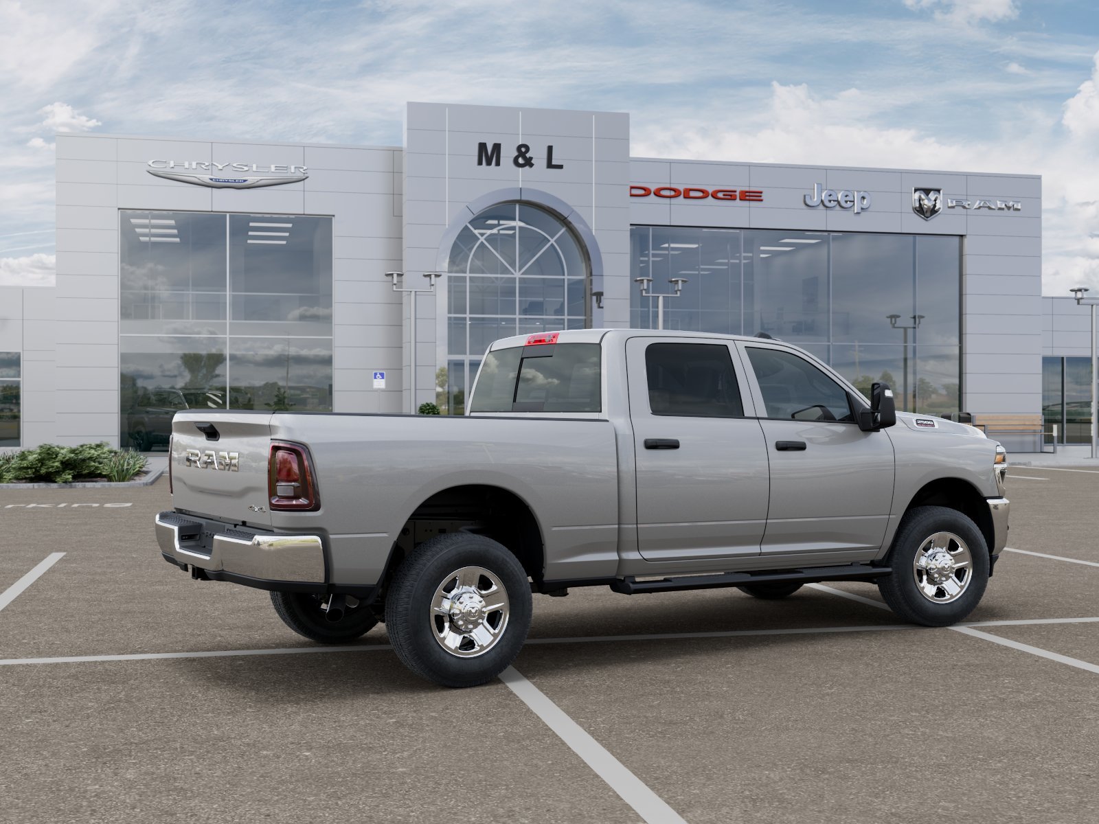 New 2026 Silver-Zynith Exterior Paint RAM Tradesman Crew Cab 4x4 6