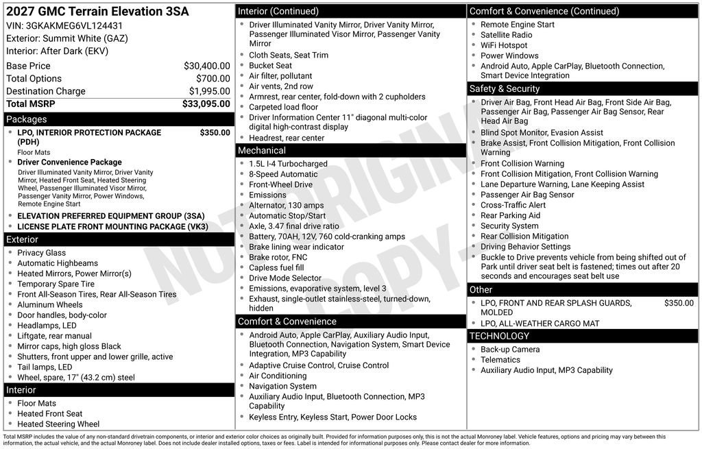 2027 GMC Terrain Elevation - Photo 6