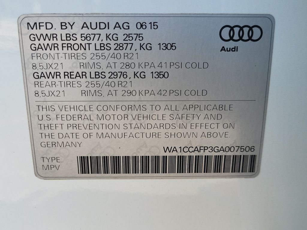 Used 2016 White Audi 3.0T Premium Plus image 35